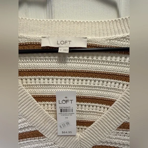 LOFT NWT V-Neck Knit Sweater - Picture 2 of 3
